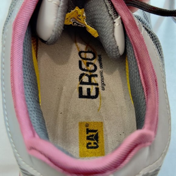 Ergo Cat Caterpillar Steel Toe Comfort Sneaker Shoes Women's 9 Pink Gray Flex - Picture 12 of 15